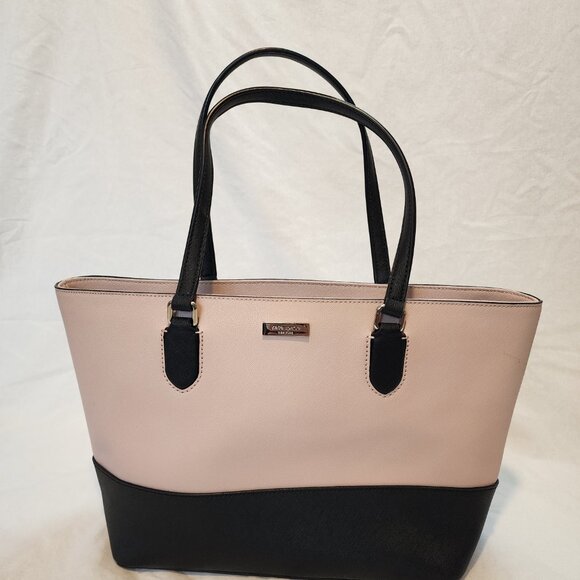 Kate Spade Pink and Navy Purse - Picture 1 of 6